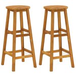 vidaXL Ensemble de bar de jardin 3 Pièces Bois d'acacia solide