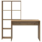 vidaXL Bureau chêne artisanal 138.5 x 55 x 143 cm Bois d'ingénierie