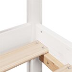 vidaXL Cadre de lit avec tête de lit blanc 160x200 cm bois pin massif