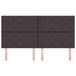 Tête de lit LED vidaXL Design Blocs de Diamant Marron Foncé 180 cm Tissu