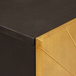 vidaXL Meuble d'appoint avec stockage Noir et or 90 x 33.5 x 75 cm
