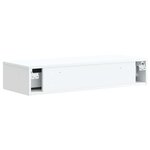vidaXL Table d'appoint murale Blanc 87 5 x 34 5 x 17 cm