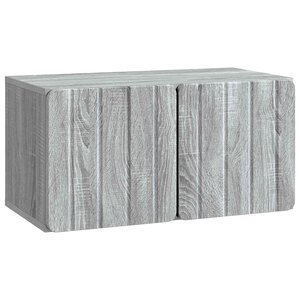 vidaXL Meuble TV mural 59 5 x 31 x 30 cm Sonoma gris Bois d'ingénierie