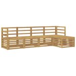 vidaXL Ensemble de canapés d'extérieur 5 pc Blanc Bois d'Acacia Massif