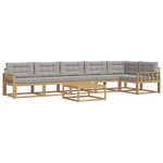vidaXL Ensemble de canapés d'extérieur 7 pc Blanc et gris clair