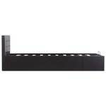 vidaXL Cadre de lit à rangement hydraulique Noir Similicuir 100x200 cm