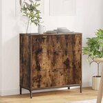 vidaXL Buffet Chêne fumé 79 5 x 33 x 82 cm Bois d'ingénierie