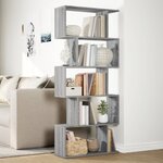 vidaXL Étagère séparatrice de pièce 5 niveaux sonoma gris 70x24x161 cm
