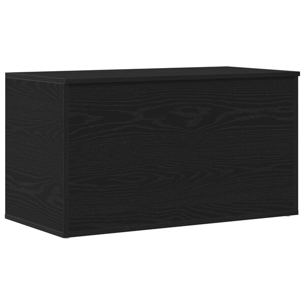 Coffre de rangement vidaXL Noir Chêne 84x42x46 cm en bois d'ingénierie