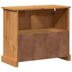 vidaXL Meuble Sous Évier avec porte VIGO marron miel 67.5 x 34 x 59 cm