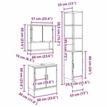 vidaXL Ensemble de meubles de salle de bain 3 pièces en chêne artisanal en bois d'ingénierie