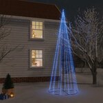 vidaXL Arbre de Noël cône 732 LED Bleues 160x500 cm