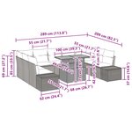 vidaXL Ensemble de canapé de jardin 10 Pièces Noir Poly rotin