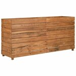 vidaXL Lit surélevé 150x40x72 cm bois de teck recyclé et acier