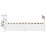 vidaXL Cadre de lit sans matelas blanc 75x190 cm bois de pin massif