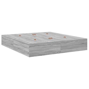 vidaXL Cadre de lit Sonoma gris 180 x 200 cm Bois d'ingénierie
