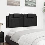 vidaXL Coussin de tête de lit Viana noir 140 cm similicuir
