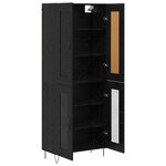vidaXL Haut Armoire Chêne noir 69 5 x 34 x 180 cm Bois d'ingénierie