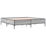 vidaXL Cadre de lit sans matelas sonoma gris 200x200 cm
