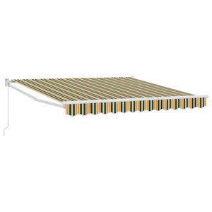 vidaXL Auvent Vert et jaune 300 x 250 x 165 cm Polyester