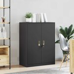 vidaXL Armoire de rangement Noir 80 x 40 x 105 cm Acier