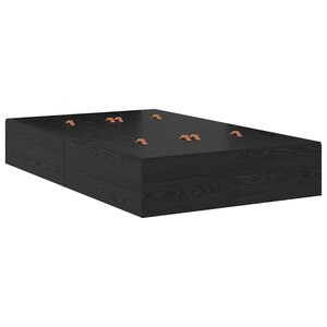 vidaXL Cadre de lit avec rangement Chêne noir 120 x 200 cm