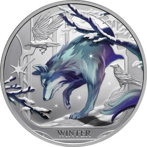 Pièce de monnaie en Argent 1 Dollar g 31.1 (1 oz) Millésime 2025 Seasons WINTER