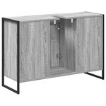 vidaXL Cabinet de salle de bain avec porte Gris Sonoma 90 x 30 x 60 cm