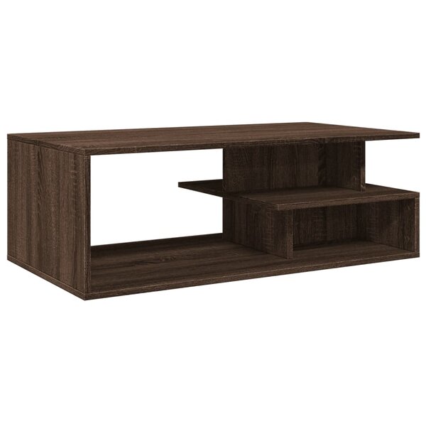 vidaXL Table basse chêne marron 102x55x35 cm bois d'ingénierie