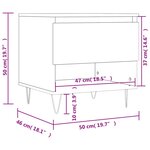 vidaXL Tables basses 2 Pièces sonoma gris 50x46x50 cm bois d'ingénierie