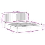vidaXL Cadre de lit extra long sans matelas 200x220 cm bois massif