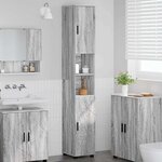 vidaXL Cabinet de salle de bain Gris Sonoma 30 x 35 x 192 cm