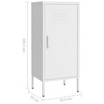 vidaXL Armoire de rangement Blanc 42 5x35x101 5 cm Acier