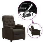 vidaXL Fauteuil Marron foncé Tissu