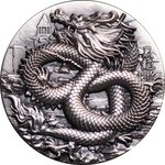 BLACK DRAGON OF TRANQUILITY 9 Dragons Series 5 Once Argent Monnaie 18888 Francs Chad 2024