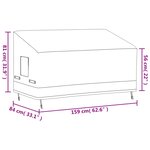 vidaXL Housses de banc 3 places 2 Pièces 159x84x56/81cm tissu oxford 600D