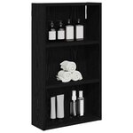 vidaXL Armoire murale de salle de bain Chêne Noir 40 x 14 x 70 cm