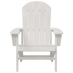 vidaXL Chaise Adirondack Blanche 74x82x91 cm HDPE