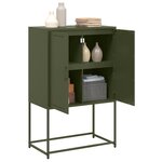 vidaXL Buffet haut vert olive 68 5x38 5x107 cm acier
