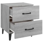 vidaXL Tables de chevet 2 Pièces Sonoma gris 40x35x47 5 cm
