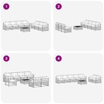 vidaXL Ensemble de canapés d'extérieur 8 pc Blanc et anthracite