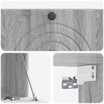 vidaXL Meuble TV mural Sonoma gris 78 5 x 41 x 30 cm Bois d'ingénierie
