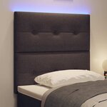 vidaXL Tête de Lit LED avec tête de lit Marron foncé 100 cm tissu