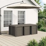 vidaXL Ensemble de salle à manger pour jardin avec coussin 7 Pièces PP