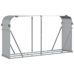 vidaXL Porte-bûches argenté 180x45x100 cm acier galvanisé