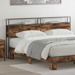 vidaXL Tête de lit de rangement Chêne fumé 180 cm Bois d'ingénierie