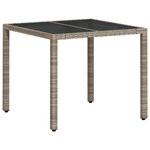 vidaXL Ensemble à manger de jardin avec coussins 5 Pièces rotin et verre