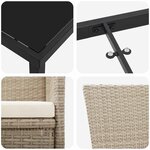 vidaXL Ensemble de salle à manger pour jardin 5 Pièces Beige polyrotin