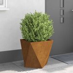 vidaXL Jardinière Rouillé 50 x 50 x 50 cm