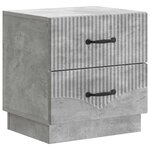 vidaXL Cabinet de chevet avec tiroir Gris béton 43 x 34 5 x 44 5 cm
